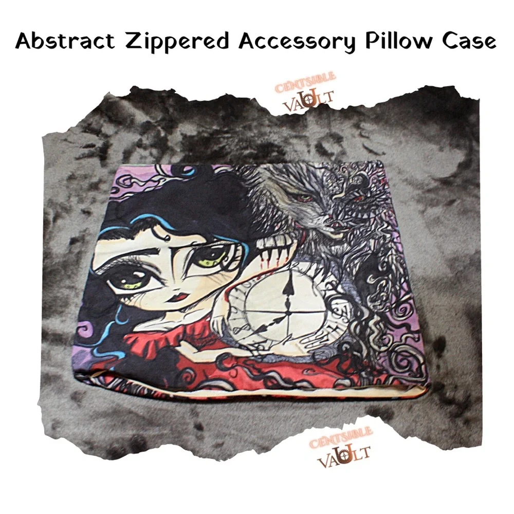 Abstract Anime Accent Pillow Case. See pics for Measurements. - Picture 2 of 4